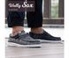 Летние мужские топсайдеры Hey Dude Men's Wally Sox Loafer Black/White